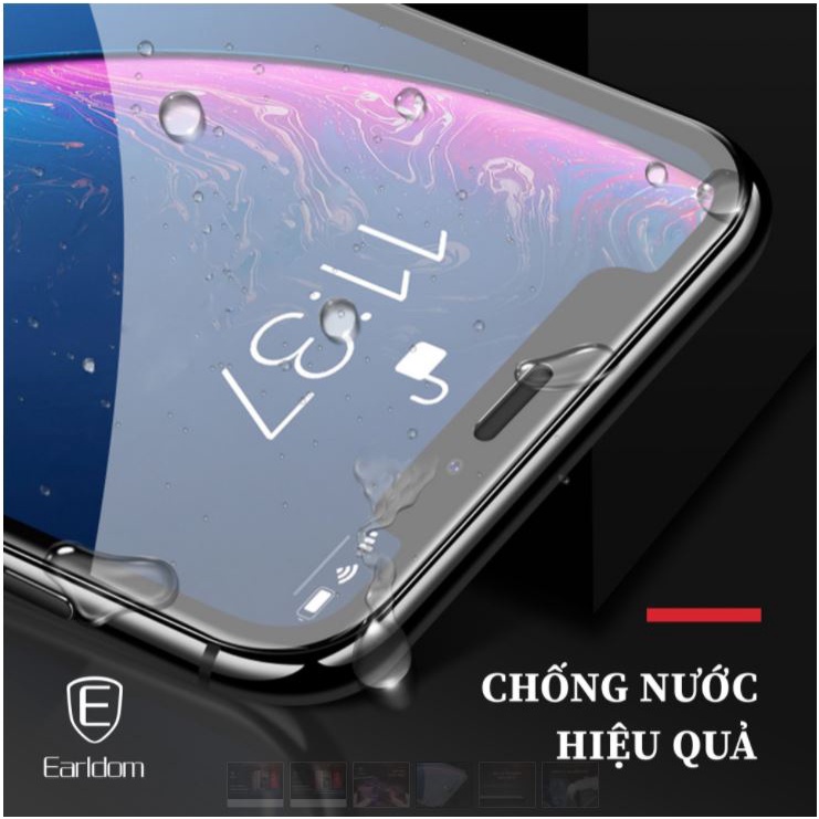 Kính cường lực iphone 7 8 Plus X Xsmax 11 12 13 promax GORRILA EARLDOM bề mặt phủ nano chống nước và chống bám vân tay