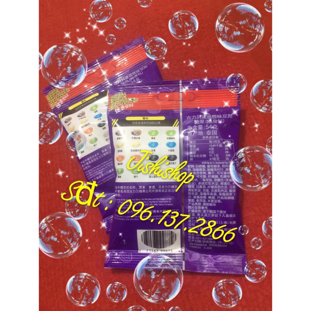 Kẹo Thúi Bean Boozled túi 54v (Ảnh thật) 3 bên Pz186