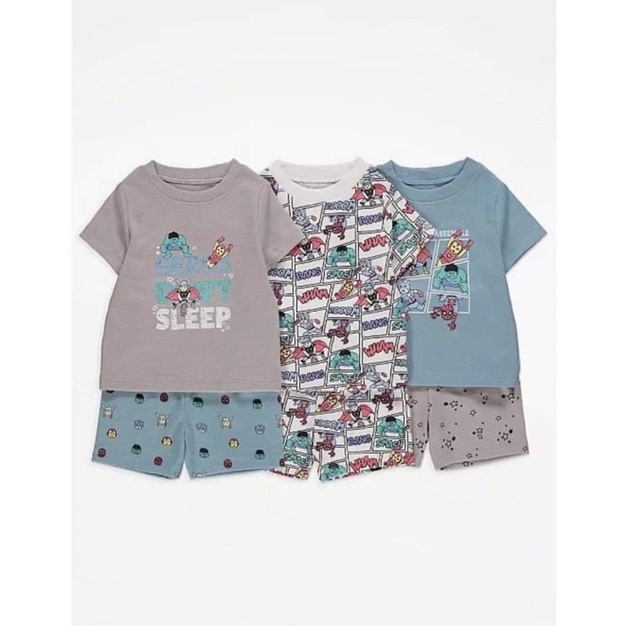Set 3 bộ thun cotton Geo chính hãng