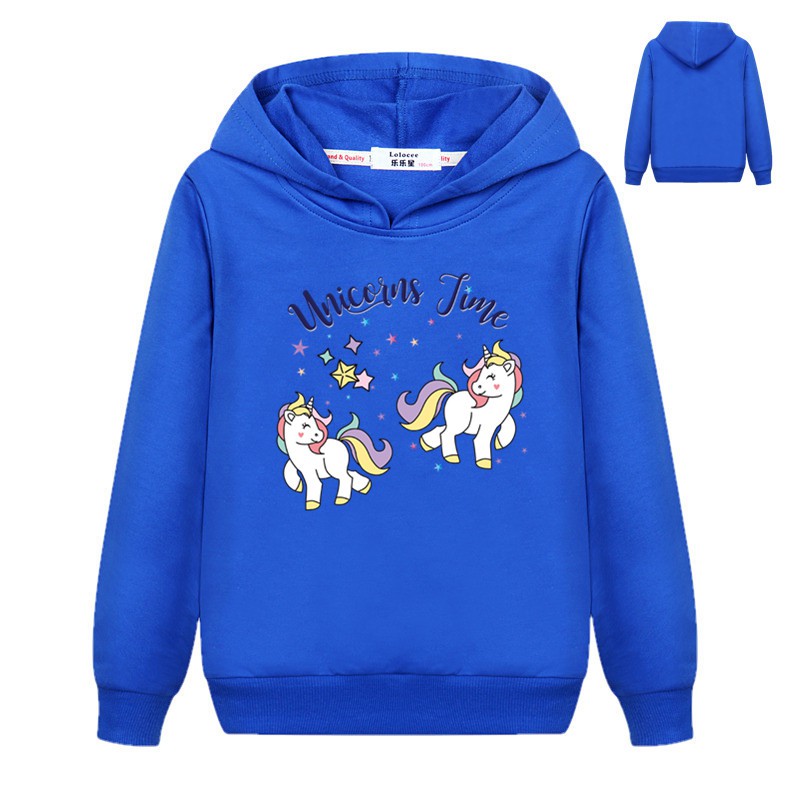 Áo Hoodie In Hình Kì Lân Xinh Xắn Cho Bé Gái