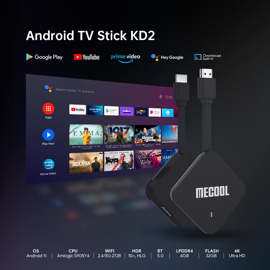 Android TV Box Mecool KD2 - AndroidTV 11, Amlogic S905Y4