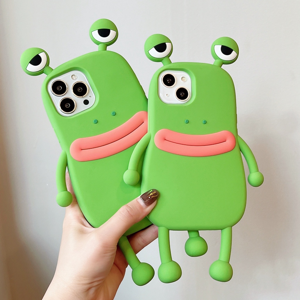 Ốp Điện Thoại tpu Hình Ếch 3d Cho iphone 14pro 14pro max 13 pro max ins12 pro max 7 8 plus xs max XR 11 pro max xsmax