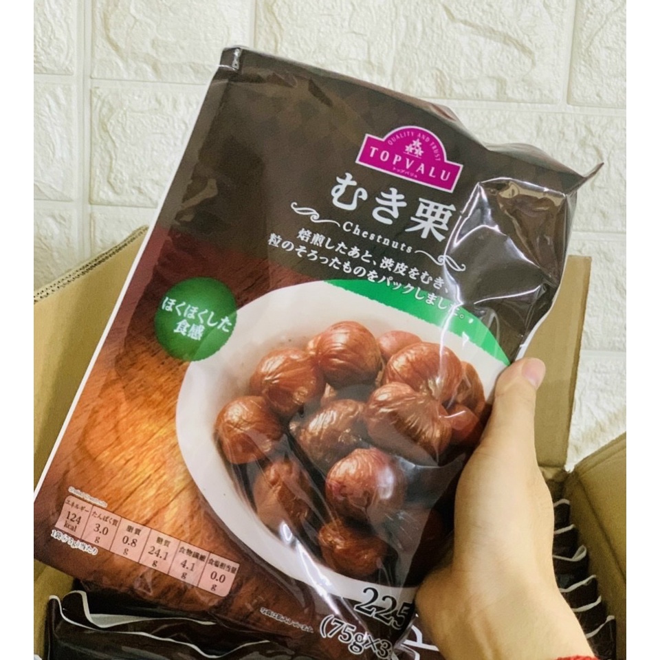 Nhân Hạt Dẻ Hấp Nhật Bản Nội Địa Topvalu 250g (Đã Bóc Vỏ)