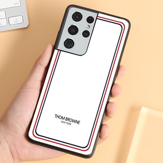 Ốp lưng Samsung Galaxy S21 Ultra 5G - Thom Brown edition - Chất liệu kính cường lực