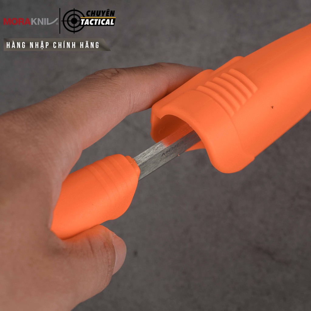 Dụng cụ dao phượt, dao dã ngoại Morakniv® Bushcraft Orange  - Thép không gỉ - Hàng nhập chính hãng - Made in Sweden