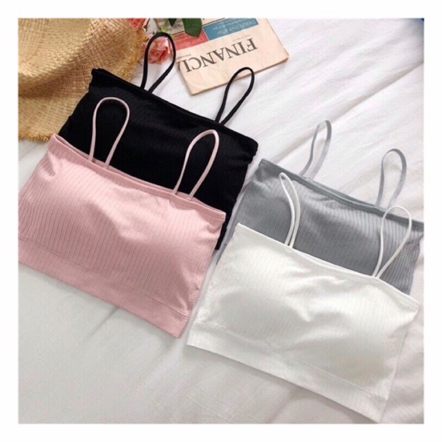 Áo bra quây cotton tăm có dây