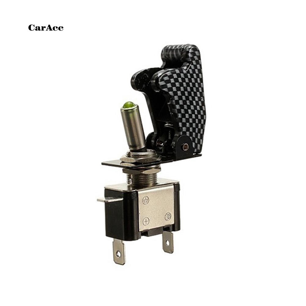 Công Tắc On / Off Đèn LED SPST 12V 20A Có Vỏ Bọc Cho Xe Hơi
