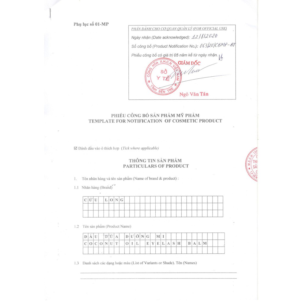 Dầu dừa dưỡng dài mi chống rụng mi Cửu Long | BigBuy360 - bigbuy360.vn