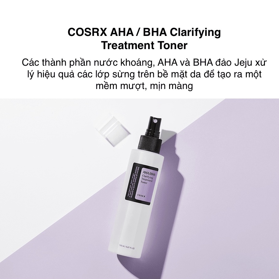 NƯỚC HOA HỒNG Cosrx AHA / BHA Clarifying Treatment Toner 150ML