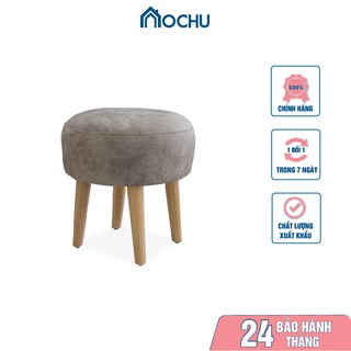Ghế đôn tròn sofa OCHU bọc da chân gỗ CHUBBY Nội thất thông minh decor phòng khách