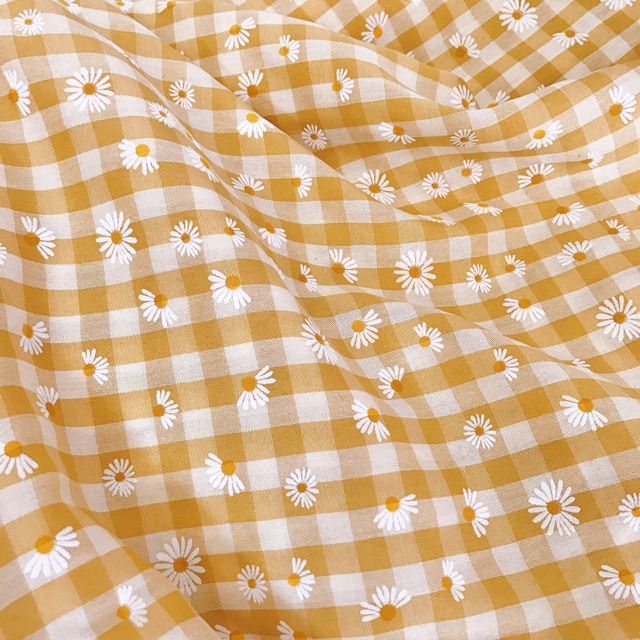 Vải caro cúc đũi mịn không nhăn