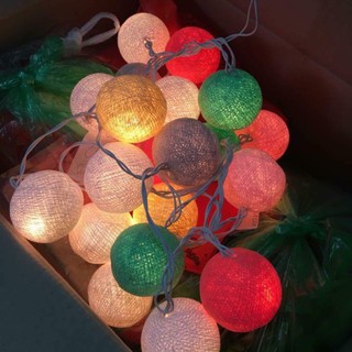 Bộ Đèn Led Trang Trí Nhà hàng, Quán cafe, Sân Vườn 3 Mét 20 Bóng To ( Chạy Pin/ Cắm Điện)