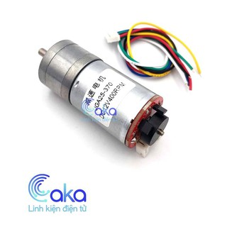JGA25-370 DC Động cơ giảm tốc Encoder 280rpm 12V