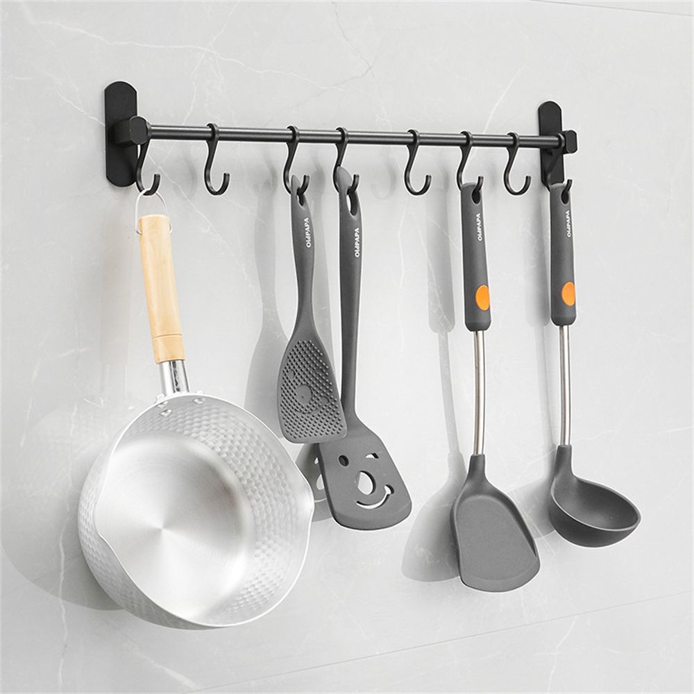 1 móc treo đồ dùng bằng nhôm thiết kế đơn giản tiện dụng cho nhà bếp/ nhà tắm