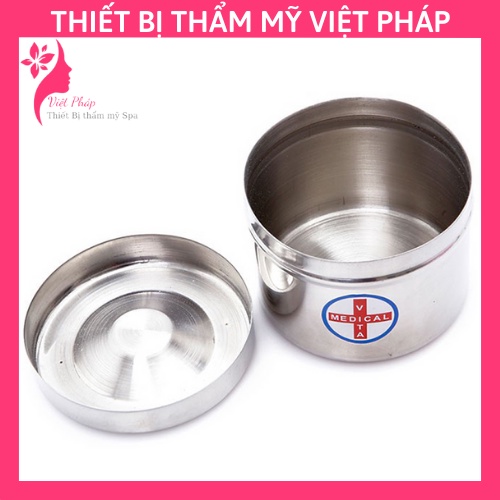 Hộp inox Đựng Bông Trong Spa TMV