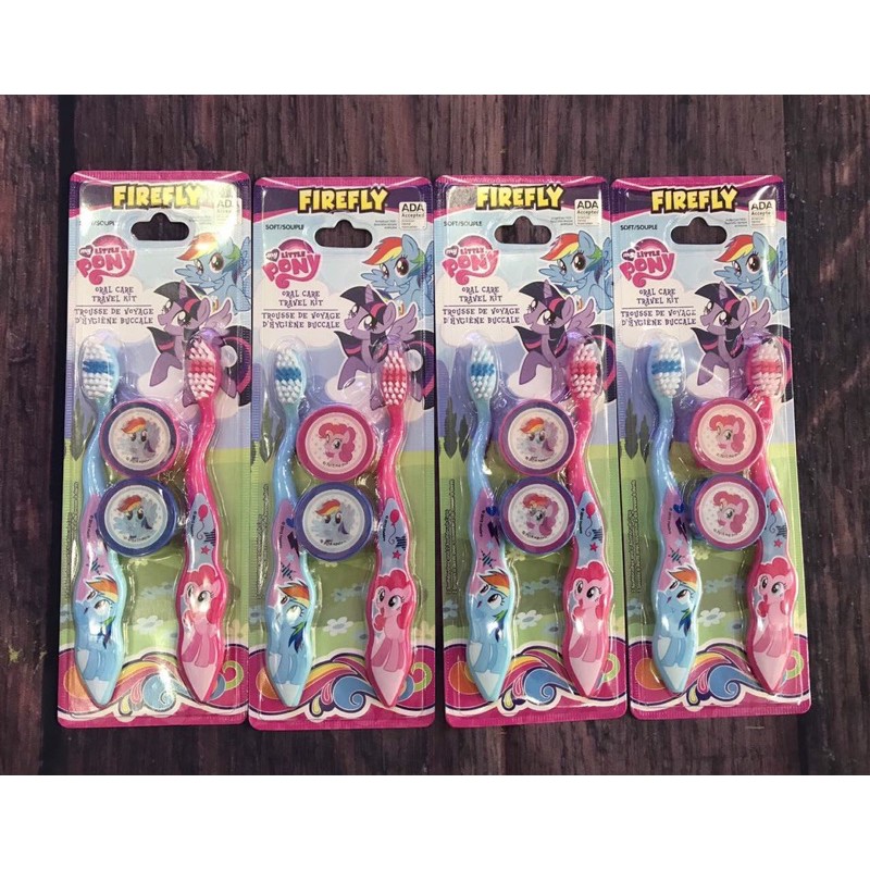 Set 2 bàn chảy đánh răng Pony mỹ