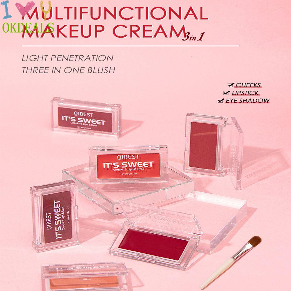 (Hàng Mới Về) Bảng Phấn Mắt / Má Hồng / Bắt Sáng / Phấn Mắt 3 Trong 1 Lì Kháng Nước Lâu Trôi