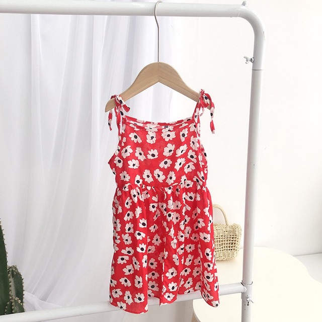 🌿 SIÊU MÁT-SIÊU XINH-GIÁ SIÊU RẺ 🌿 Váy 2 dây vải đũi cho bé
