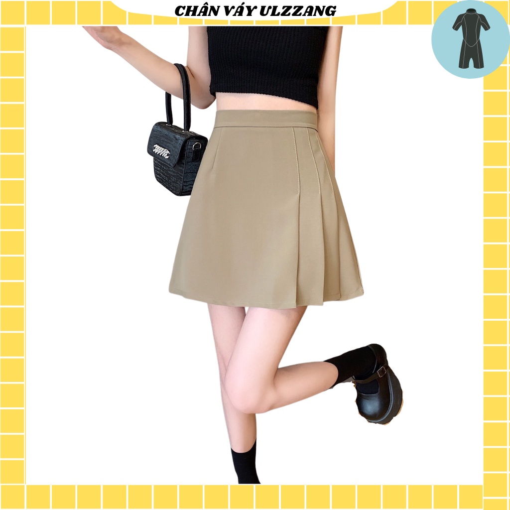Chân váy nữ xếp ly dạng ngắn , Váy chất liệu kaki + lót trong mềm mại  MS : 36