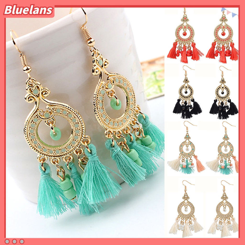 Khuyên tai tua rua phong cách Bohemian cổ điển