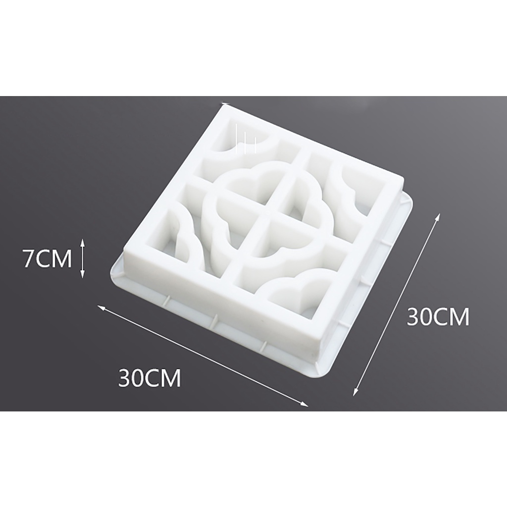 Khuôn Đúc Gạch Xi Măng Hình Vuông 3D Chống Trượt 30*30*7cm