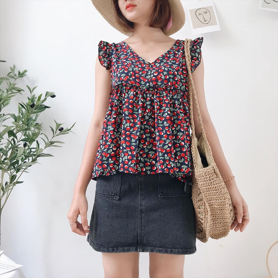 Áo Babydoll Hoa Nhí