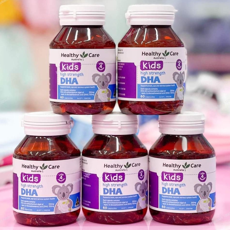 Viên Uống Bổ Sung DHA Healthy Care 60 Viên [HÀNG ÚC] Cho Bé Từ 4 Tháng Tuổi