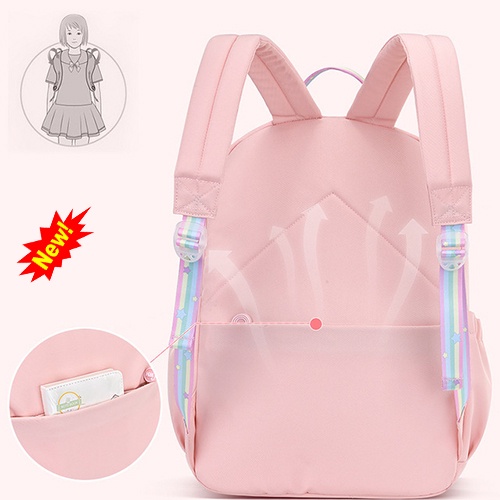 Balo học sinh tặng kèm móc khóa dễ thương