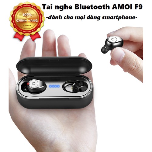 Tai nghe True Wireless AMOI F9 Bản QUỐC TẾ - Nút Cảm Ứng - Pin 280h - Kèm Sạc Dự Phòng | BigBuy360 - bigbuy360.vn