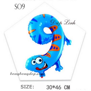 Bong bóng số trang trí sinh nhật hình thú