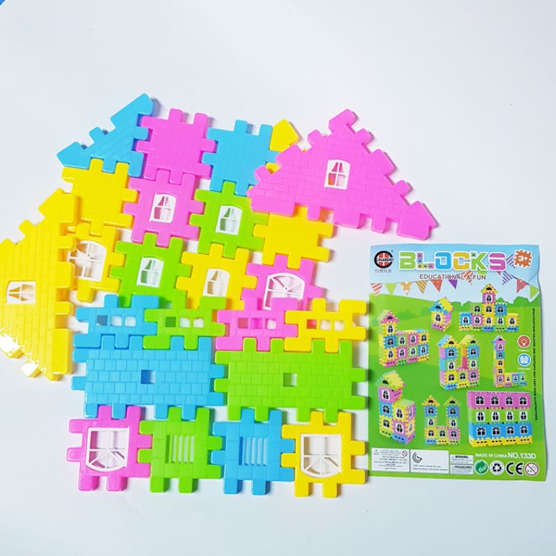 Bộ đồ chơi lắp ghép khối nhựa xây dựng 133D