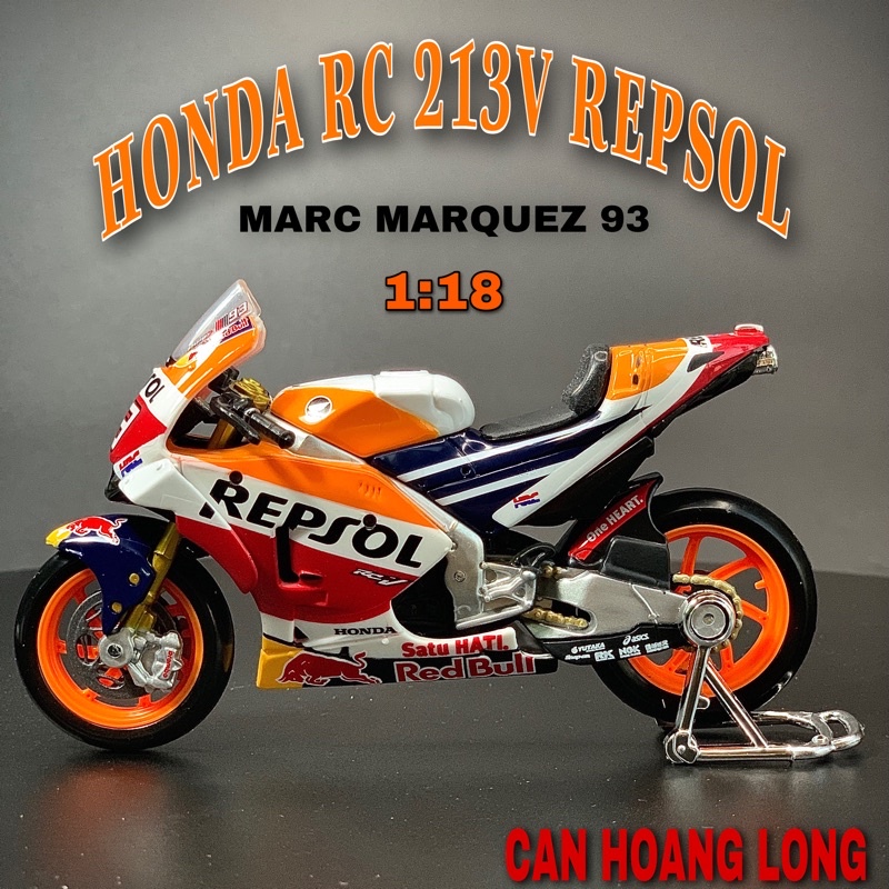 XE MÔ HÌNH - MOTO HONDA RC213V REPSOL MARC MARQUEZ 93 - MAISTO tỷ lệ 1:18 CHLstore Mô Hình Xe Đua