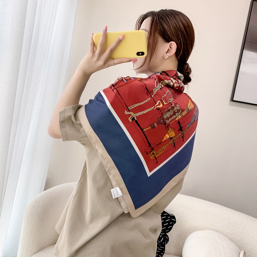 Khăn Choàng Vuông 90cm(35.4inch) Thời Trang Thoáng Khí Wudung WJ1007-64