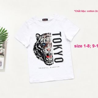 Áo thun in hổ Nexxi cho bé trai 7-10 tuổi