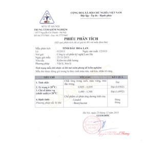Tinh dầu Lan Tây LAMHA 50ml