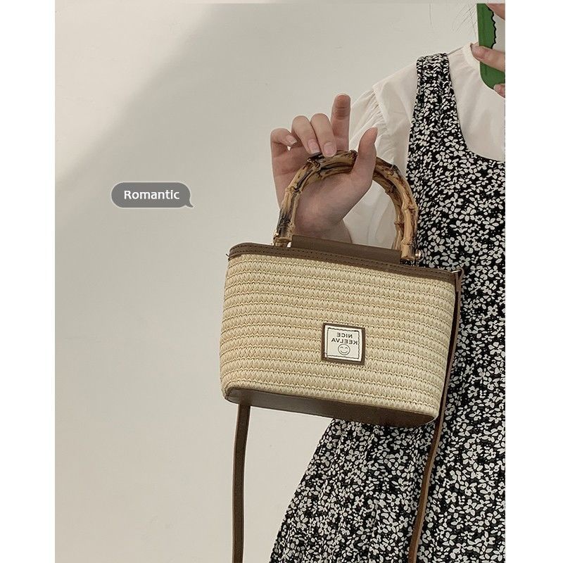 Túi Xách Đan Tre 2 Màu Tùy Chọn Thời Trang 2022 Cho Nữ