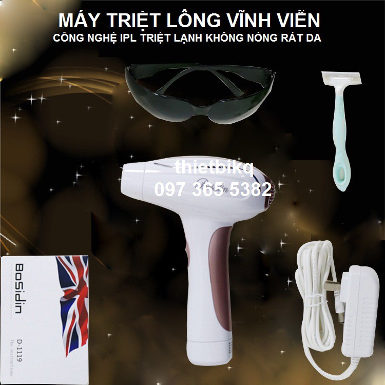 Máy triệt lông trẻ hóa da BOSIDIN D-1119 công nghệ Anh Quốc