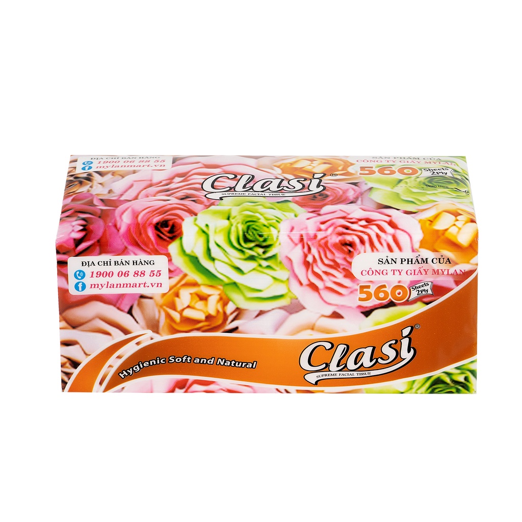 LỐC 4 gói, giấy rút cao cấp Mylan Hoa hồng 3 lớp, 560 tờ/gói