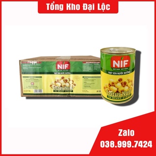 Sỉ thùng 12 lon hạt sen ngâm đường nif