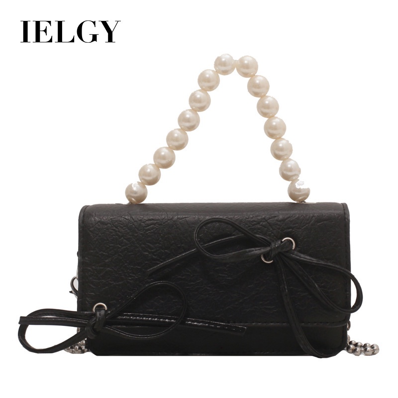 Túi đeo chéo vai IELGY đính hạt ngọc trai giả thời trang dành cho nữ