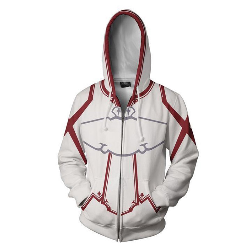 Áo Khoác Hoodie Có Khóa Kéo In Hình 3d Anime Sword Art Online Kirigaya Kazuto Kirito Asuna | BigBuy360 - bigbuy360.vn