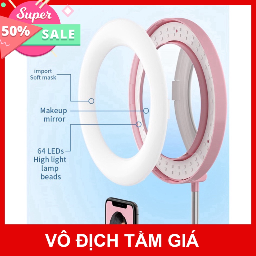 (Sale) Đèn Livestream Gấp Gọn, Đèn Led, Đèn Chỉnh 3 Màu,Có Gương Trang Điểm. Livestream, Tiktok, Bigo, FB P TGPK8999