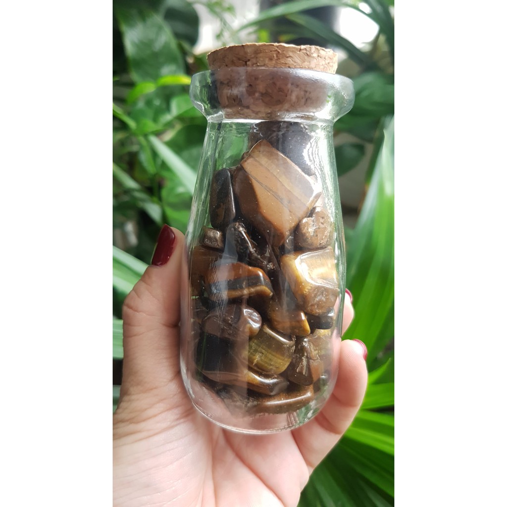 Lọ đá mắt hổ tiger eye (ảnh thật)