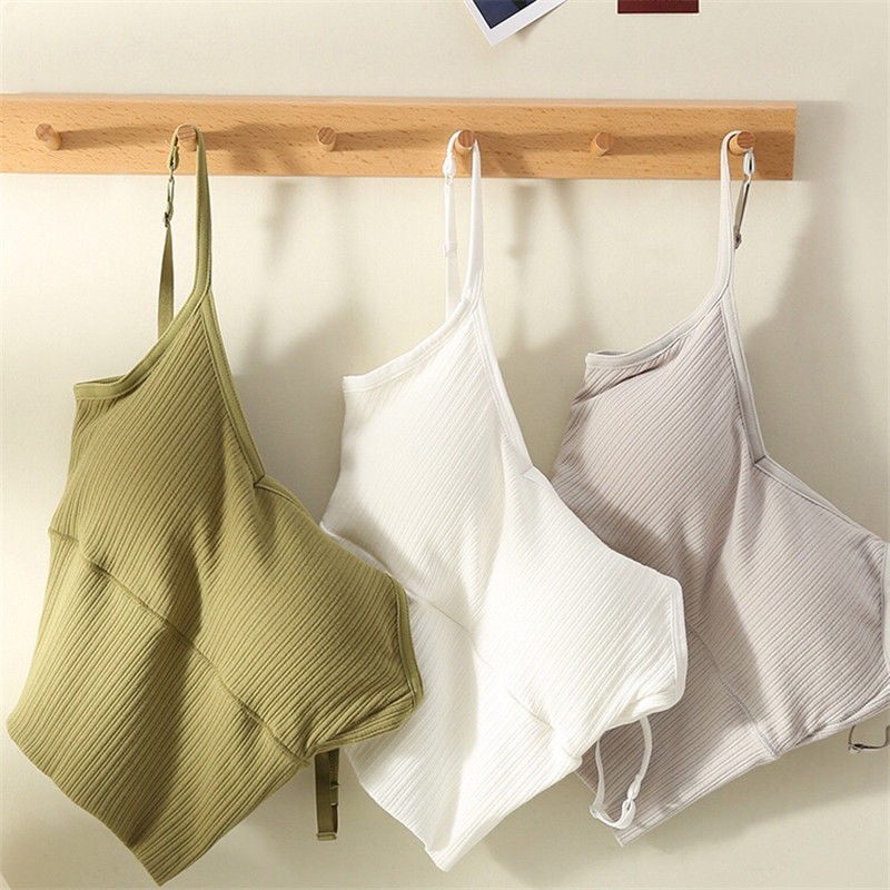 Áo Lót Cotton Một Mảnh Cố Định Cúp Ngực Đẹp Không Gọng Thép