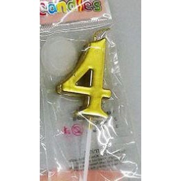 Nến vàng số to 4 (mới)