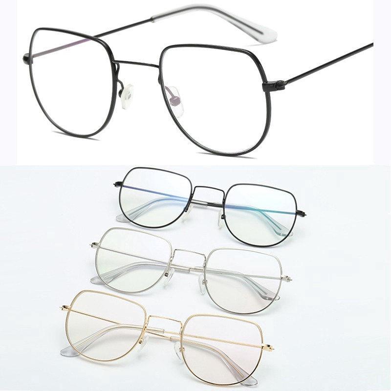 Kính Mắt Gọng Kim Loại Tròn Phong Cách Retro