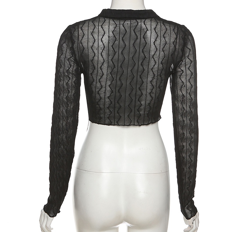 Áo Kiểu Cổ Bẻ Thiết Kế Mới Xuyên Thấu