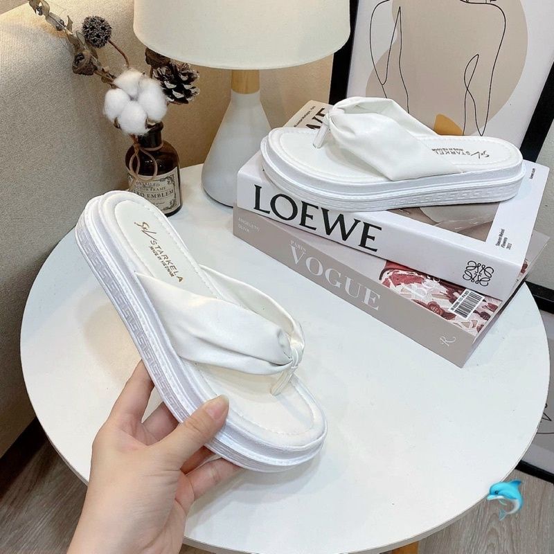 dép lê nữ đế 3cm trẻ trung cá tính dép tông bánh mỳ