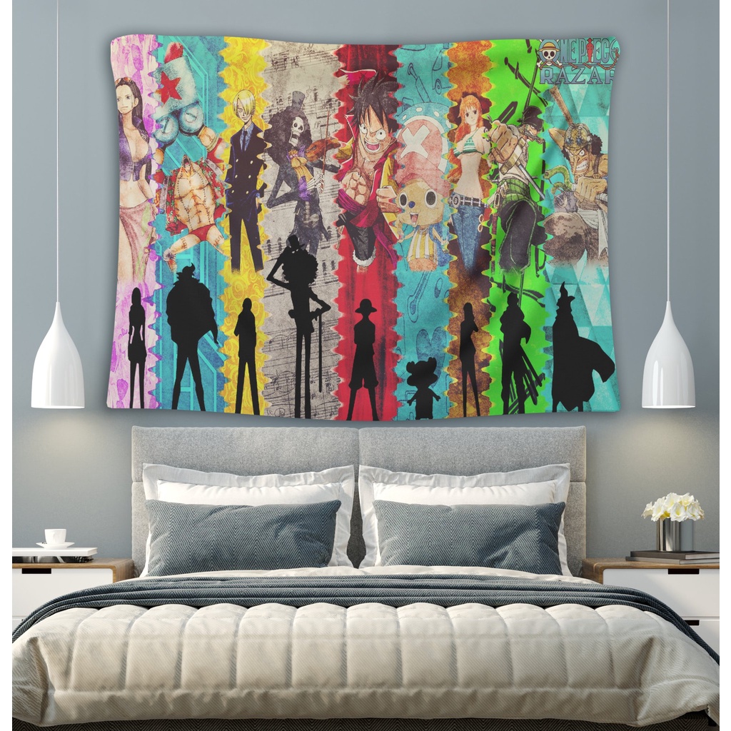 Tranh Vải Decor Onepiece Chất Liệu Lụa Cao Cấp - Tặng Kèm Đèn Led