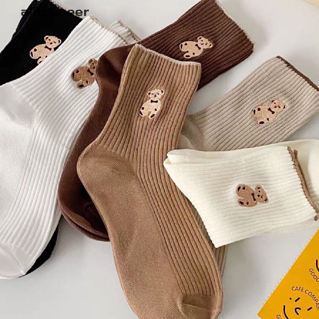 Set 5 Đôi Tất Thể Thao Dài Mềm Mại Thoáng Khí Thời Trang Cho Nữ